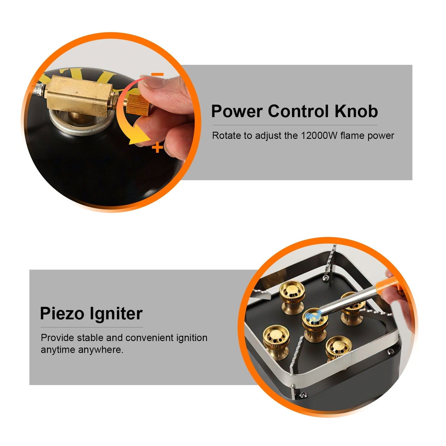 Camping Stove With Cassette Adapter Windproof Outdoor Backpacking Burner With Carrying Case Igniter For Outdoor Hiking Camping Picnic Backpacking
